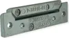 A metal bracket with screw holes and embossed numbers. Produktbild-Vorschau