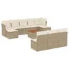 The Living Store 11-tlg. Garten-Sofagarnitur mit Kissen Produktbild-Vorschau 3