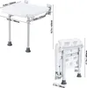 SucceBuy Klappbarer PE-Duschsitz, 15,7 x 14,8 Zoll Produktbild-Vorschau 7