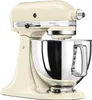 A cream-colored KitchenAid Artisan stand mixer is shown from a slight angle. Produktbild-Vorschau