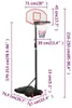 vidaXL Basketbalový stojan biely 216-250 cm Polyetylén Náhľad obrázku produktu 7