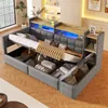 Letto divano Merax Daybett 90x200 cm, divano letto con 2 Anteprima dell’immagine prodotto 4