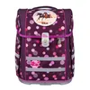 A purple school backpack with a polka dot pattern and a horse graphic on the front. Anteprima dell’immagine prodotto