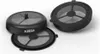 Two black reusable coffee filters are shown against a white background. One filter is disassembled, showing the base and the mesh insert. Produktbild-Vorschau
