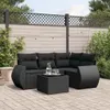 vidaXL 5-częściowa sofa ogrodowa z poduszkami z czarnego Podgląd zdjęcia produktu 2