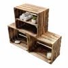 Three wooden crates stacked and arranged to form shelves. Náhled obrázku produktu