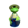 Zaunhocker Gärtner Frosch Pflanze H23cm Landhausstil Produktbild-Vorschau 2