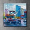 Coloray Uhr auf Leinwand 30x30 cm Wand Uhr Dekoration Produktbild-Vorschau 2