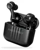 A pair of black wireless earbuds in their charging case. Produktbild-Vorschau