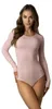 Alkato Damen Langarm Body Baumwolle Bodysuit mit Produktbild-Vorschau 2