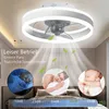 A ceiling fan with integrated light is shown, with overlays demonstrating its quiet operation. Produktbild-Vorschau