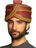 Royaler Turban in Rot mit Goldapplikationen Produktbild-Vorschau 1