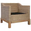 vidaXL Sessel mit Auflagen Natur Rattan -  Sessel Produktbild-Vorschau 11