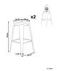 BELIANI Lot de 2 tabourets de bar en métal jaune or 76 cm Voir les images du produit 3