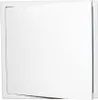 A white metal access panel with a door slightly ajar, shown against a white background. Produktbild-Vorschau