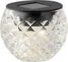 LED Solar Dekoleuchte 8x6cm Glas gemustert Warmweiß 1 Stück Produktbild-Vorschau 3