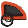 vidaXL Remorque pour vélo pour chiens Orange Tissu Oxford Voir les images du produit 6