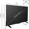 A diagram showing the dimensions of a Toshiba television. Produktbild-Vorschau