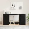 Biurko z szafką z szufladą Czarny Dąb 154,5 x 50 x 75 cm Podgląd zdjęcia produktu 4