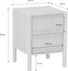 A diagram of a nightstand with dimensions. Produktbild-Vorschau