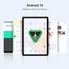 A collection of tablet screens displaying various apps and the Android 15 logo. Produktbild-Vorschau