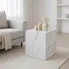 Tavolino 'Ellelu' cubo 45 x 40 x 40 cm MDF effetto marmo in Anteprima dell’immagine prodotto 5