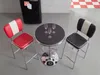 Americký jídelní barový stůl ELVIS kulatý Ø 60 cm Hliník Náhled obrázku produktu 9