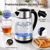 YASHE Wasserkocher Glas 1,7L 2200W mit Schnellkochfunktion Produktbild-Vorschau 8