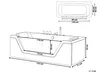 BELIANI Whirlpool-Badewanne Weiß 150 x 71 cm Sanitäracryl Produktbild-Vorschau 3