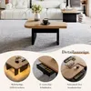 Moderner Couchtisch mit LED, 2‑in‑1‑Design Sofatisch, frei Produktbild-Vorschau 10