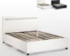 Doppelbett mit Lattenrost Led-Kopfende Schubladen Metall Produktbild-Vorschau 6