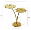 FineBuy Tavolino Foglia di ninfea Oro 57 cm Tavolino in Anteprima dell’immagine prodotto 3