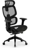 A black ergonomic office chair with a mesh back and headrest is shown against a white background. Náhľad obrázku produktu