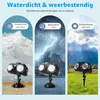 Schneeflocken-Projektor, Doppelset, wasserdicht, LED, für Innen & Außen Náhled obrázku produktu