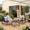 Loungeset 'Karg' 3-tlg. outdoor Couchtisch mit 2 Sesseln Produktbild-Vorschau 2