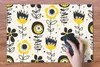MuchoWow® Schreibtischunterlage Mädchen - Blumen - Muster - Produktbild-Vorschau 4
