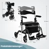 COSTWAY 2in1 Fauteuil roulant & déambulateur pliable & Voir les images du produit 3