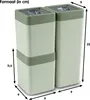 Set de bocaux Sigma pour la maison, 0,6 l + 1,4 l, vert Voir les images du produit 2