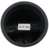 A top-down view of a black planter pot with a label inside. Produktbild-Vorschau