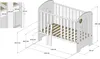 Set ZEE HEART: lettino bianco 120x60 con cassetto + comò Anteprima dell’immagine prodotto 11