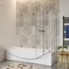 120X70cm Badewannenaufsatz Duschabtrennung Duschwand Dusche Produktbild-Vorschau 4