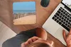 MuchoWow® Mauspad Mousepad Strand - Meer - Pfähle 20x20 cm Produktbild-Vorschau 3