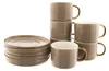 Elegante Porzellan-Kaffeetassen 200ml mit goldenem Henkel Produktbild-Vorschau 1