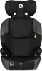 A front view of a black and gray child car seat with green accents. Produktbild-Vorschau
