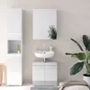 A modern bathroom vanity set with a tall cabinet, sink, and under-sink cabinet, displayed in a clean, well-lit room. Náhled obrázku produktu