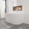 AICA Freistehende Badewanne Acrylwanne Oval 150x70x58cm Produktbild-Vorschau 4