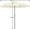 Kingsleeve Parasol Ø330cm Beige Parasol en aluminium avec Voir les images du produit 4