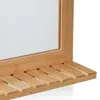 Miroir mural Relaxdays avec étagère, cadre en bambou, Voir les images du produit 7
