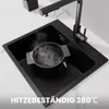 CECIPA Granitspüle 50 x 45cm schwarz Küchenspüle Produktbild-Vorschau 6