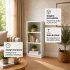 Bibliothèque blanche SELO 3 – Étagère de rangement pour Voir les images du produit 4